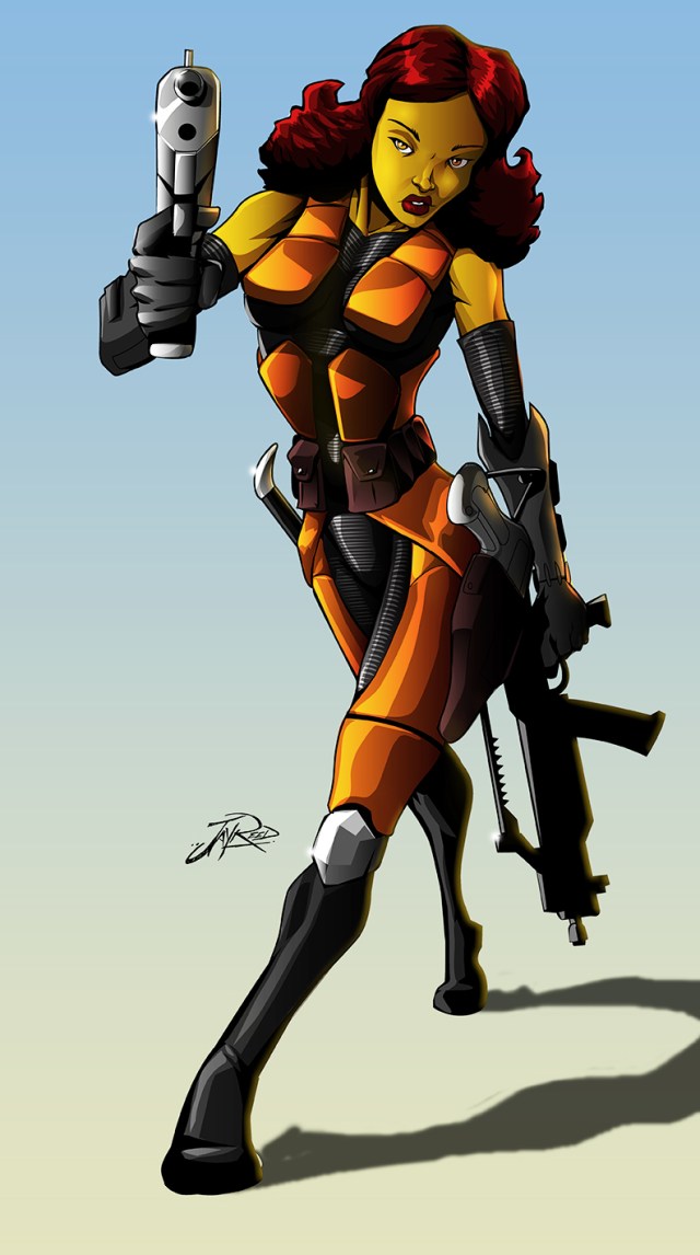 Payload character commission for Dark City Comics